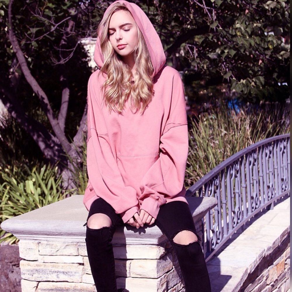 Pink Oversized Hoodie